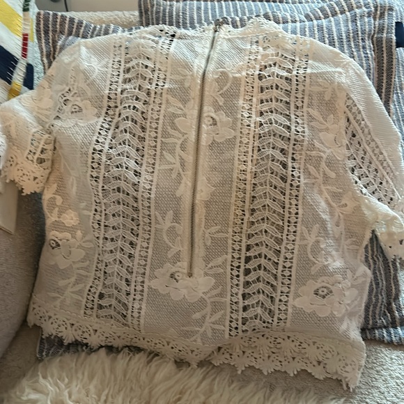 White Crochet Top - Picture 2 of 3